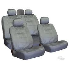 Grey Velour Car Truck Seat Covers Set