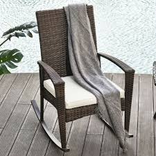 outsunny 841 146bn rattan rocking chair