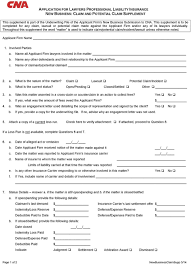 Certified nursing assistant (cna) insurance. Application For Lawyers Professional Liability Insurance About The Firm Firm Coverage Information Pdf Free Download