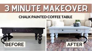 chalk painted coffee table 3 minute