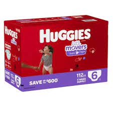 Luvs pro level leak protection diapers, size 6, 104 count. Huggies Little Movers Diapers Size 6 112 Ct Sam S Club