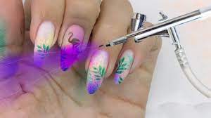 full nails art using airbrush only