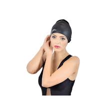The cap measures in 0.5 high and 4 wide. Silicone Swimcap For Long Hair Swimming Caps For Women Men Bathi Swim Elite
