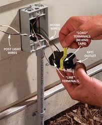 install outdoor lighting and outlet
