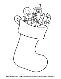 christmas stocking template coloring