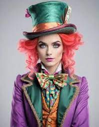 mad hatter female makeup costume face