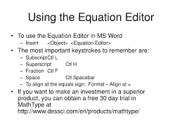 Equation Editor Powerpoint Presentation
