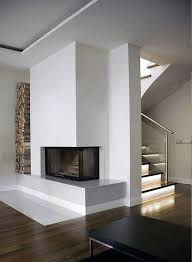 living room with a corner fireplace