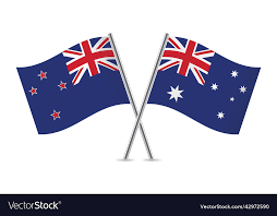new zealand and australia crossed flags