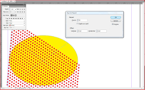how to fill shapes with dot pattern