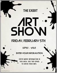 Art Show Flyer Template Andwyv On Join Us Hfa Elementary School Art