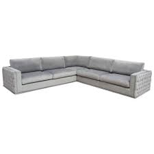 diamond sofa sectional in platinum grey