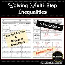 Solving Multi Step Inequalities Guided