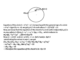 An Equation Of The Of A Circle X