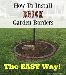 how to install brick garden borders