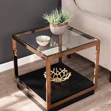 Loula 22 Tall End Table Glass Top