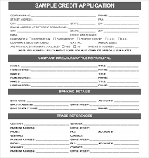 15 Credit Application Templates Free Sample Example Format