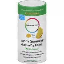 Rainbow Light Vitamin D Sunny Gummies Sour Lemon 1000 Iu 100 Gummies Vitamins Supplements Fishers Foods