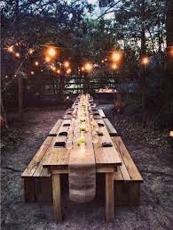 Outdoor Farm Table And Lightsdecor
