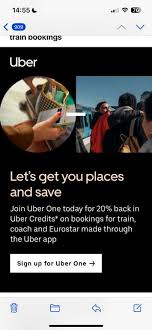 Uber Credit Back On All Train Fares