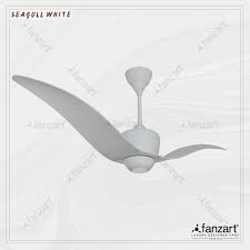 seagull white 52 modern fan with 2 x