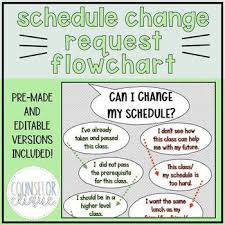 Schedule Change Request Flowchart By Counselor Clique Tpt