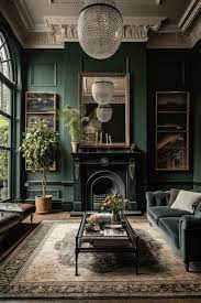 dark green living room ideas