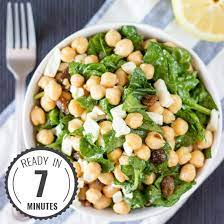 How can i forget this, when i'm writing about the health benefits of spinach greens. The Amazing Chickpea Spinach Salad Hurrythefoodup Com