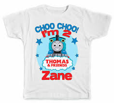 Details About Personalized Thomas The Train Style B Birthday T Shirt
