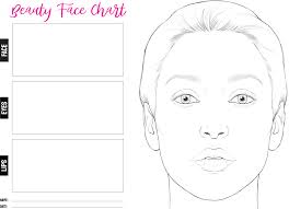 makeup face chart vector art icons