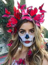 day of the dead half face makeup