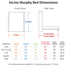 inline murphy bed and inline sofa