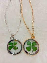 real four leaf clover necklace locklet