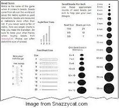 Free Seed Bead Size Chart Bead Size Chart Bracelet Size