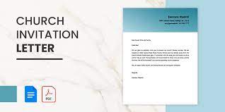 27 church invitation letter templates