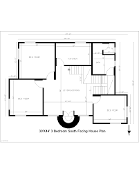 3 bedroom south facing house plan