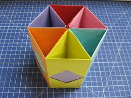 Colourful Hexagonal Pen Holder From Paper 7 Steps With