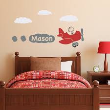 plane wall decal with boys name 最新