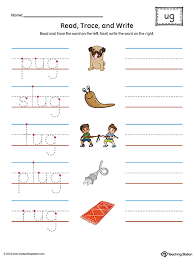 ug word family read and write printable