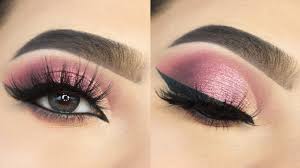 soft glitter pink cut crease eye makeup