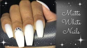 Mia secret nails jumbo speedy white nail file 100/100. Diy Nails Easy Matte White Nails Youtube