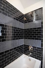 black tile bathrooms