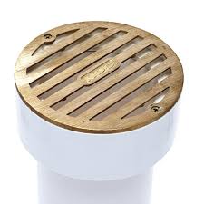 Nds 4 In Brass Round Drainage Grate