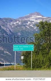Haines Alaska Highway Mileage Sign Mountains Stock Photo Edit Now
