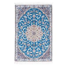 persian carpet blue nain pattern