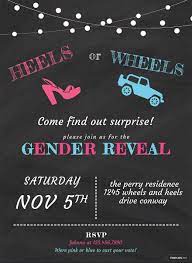 chalkboard gender reveal invitation