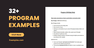 program 32 exles format pdf