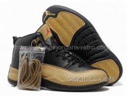 Air Jordan 12 Xii Retro Black Yellow Shoes Lastest F5c6d