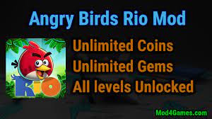 Angry Birds Rio Mod | Unlimited Coins +Gems + All levels Unlocked