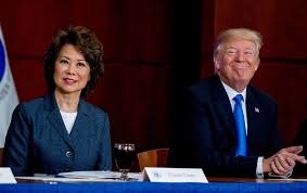 president trump and secretary chao